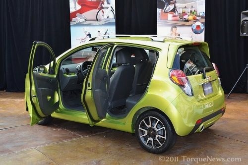 A look at the 2012 Chevy Spark with the doors open | Torque News